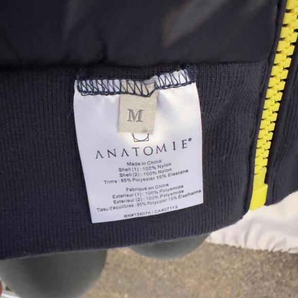 Anatomie Vest Lennon Cropped Puffer Peacock Navy Zipper Reversible Size M - Picture 8 of 10